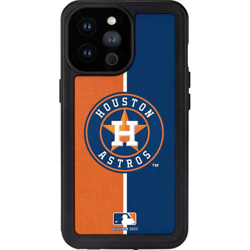 MLB Houston Astros Split iPhone 14 Pro Max Waterproof Case