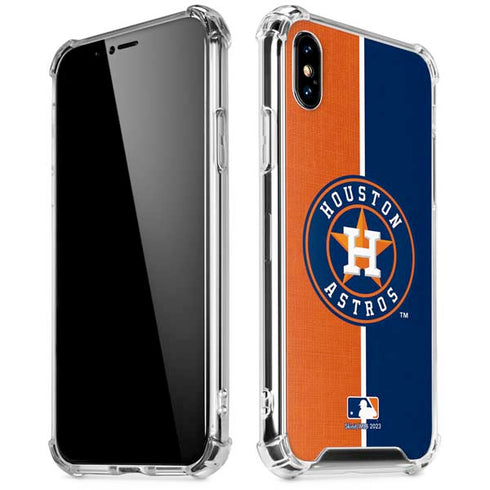MLB Houston Astros Split iPhone XS Max Clear Case