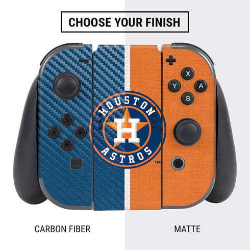 MLB Houston Astros Split Nintendo Switch Bundle Skin