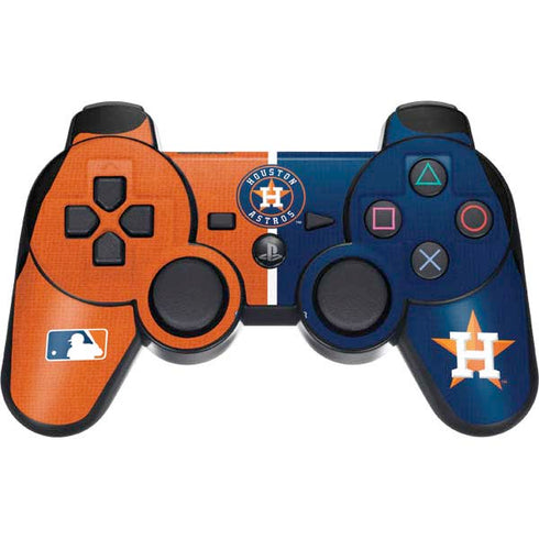 MLB Houston Astros Split PS3 Dual Shock wireless controller Skin