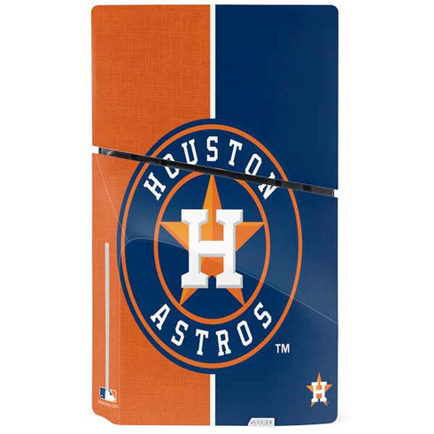 MLB Houston Astros Split PS5 Slim Disk Bundle Skin