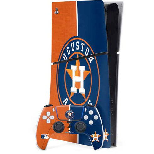 MLB Houston Astros Split PS5 Slim Digital Edition Console Skin