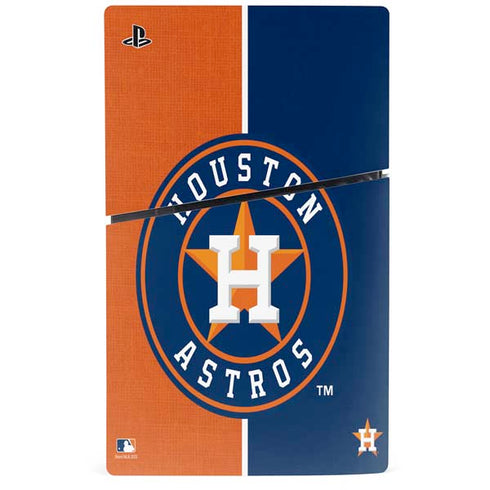 MLB Houston Astros Split PS5 Slim Digital Edition Console Skin