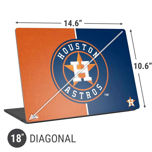 MLB Houston Astros Split Universal Laptop 18in (14.6 x 10.6in) Skin