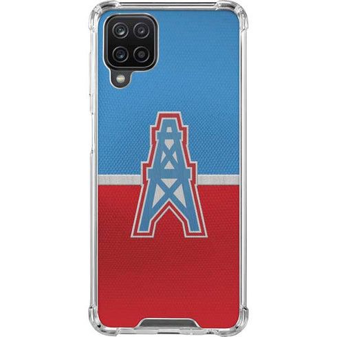 NFL Houston Oilers Vintage Galaxy A12 Clear Case