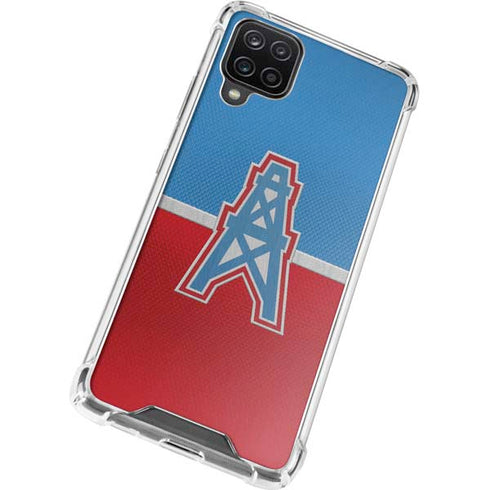 NFL Houston Oilers Vintage Galaxy A12 Clear Case