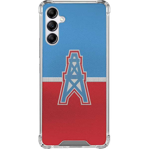 NFL Houston Oilers Vintage Galaxy A14 5G Clear Case
