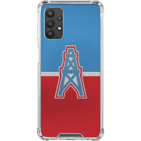 NFL Houston Oilers Vintage Galaxy A32 5G Clear Case