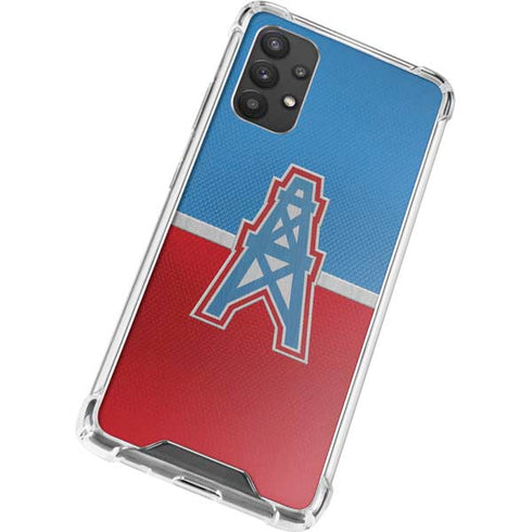 NFL Houston Oilers Vintage Galaxy A32 5G Clear Case