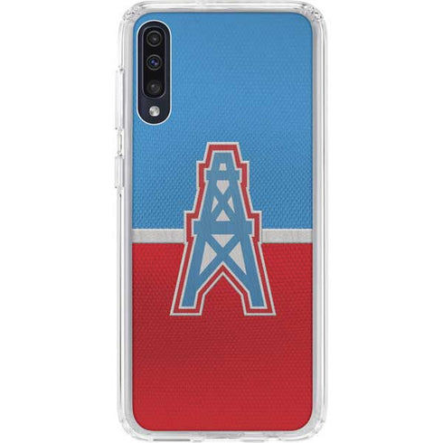NFL Houston Oilers Vintage Galaxy A50 Clear Case