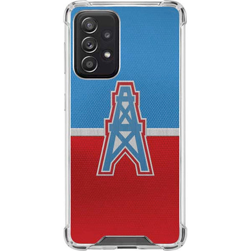 NFL Houston Oilers Vintage Galaxy A52 5G Clear Case