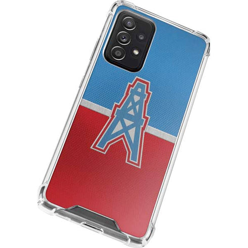 NFL Houston Oilers Vintage Galaxy A52 5G Clear Case