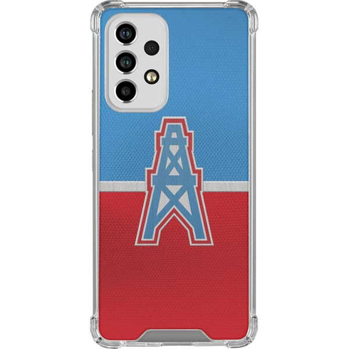 NFL Houston Oilers Vintage Galaxy A53 5G Clear Case