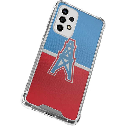 NFL Houston Oilers Vintage Galaxy A53 5G Clear Case