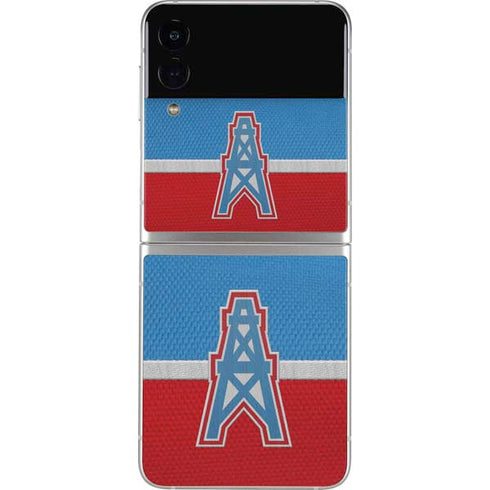 NFL Houston Oilers Vintage Galaxy Z Flip3 5G Skin