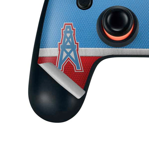 NFL Houston Oilers Vintage Google Stadia Controller Skin