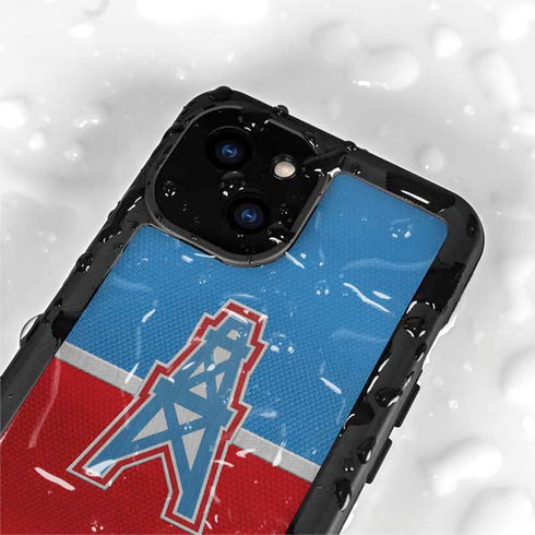 NFL Houston Oilers Vintage iPhone 13 Mini Waterproof Case