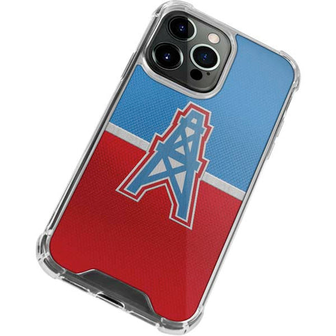 NFL Houston Oilers Vintage iPhone 15 Pro Clear Case