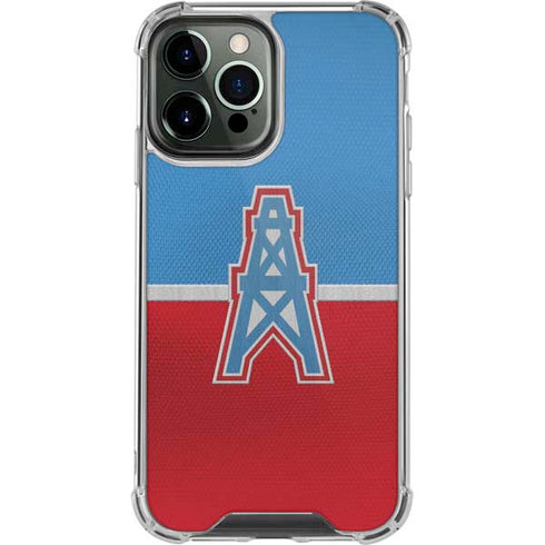 NFL Houston Oilers Vintage iPhone 15 Pro Max Clear Case