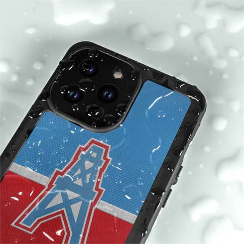 NFL Houston Oilers Vintage iPhone 14 Pro Max Waterproof Case