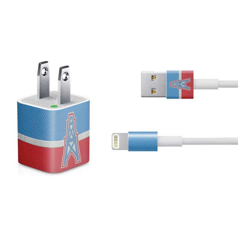 NFL Houston Oilers Vintage iPhone Charger (5W USB) Skin