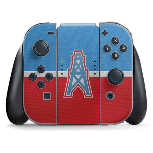 NFL Houston Oilers Vintage Nintendo Switch (2017-2021) Joy-Con Controller Skin