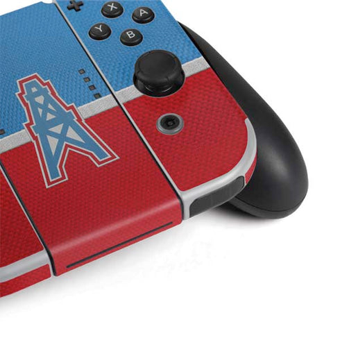 NFL Houston Oilers Vintage Nintendo Switch OLED (2021) Skin