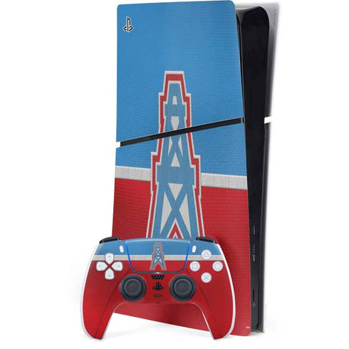 NFL Houston Oilers Vintage PS5 Slim Digital Edition Console Skin