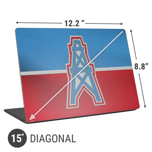 NFL Houston Oilers Vintage Universal Laptop 15in (12.2 x 8.8in) Skin