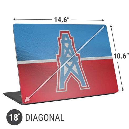 NFL Houston Oilers Vintage Universal Laptop 18in (14.6 x 10.6in) Skin