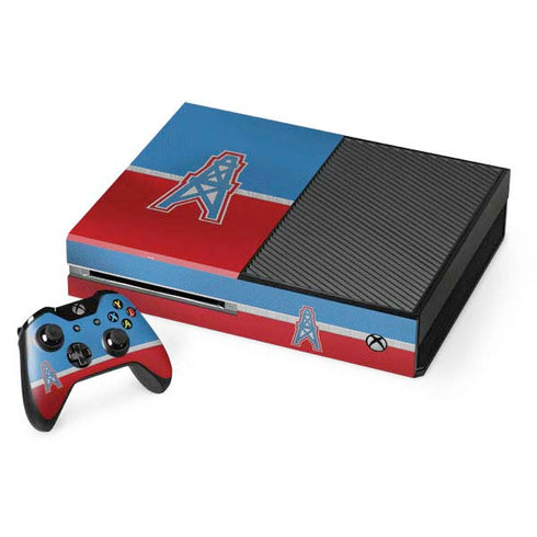 NFL Houston Oilers Vintage Xbox One Console and Controller Bundle Skin