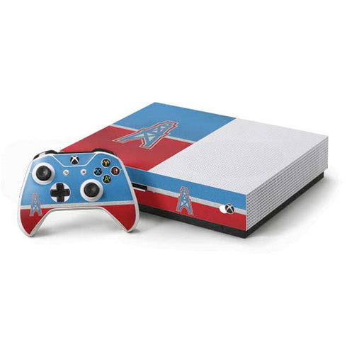 NFL Houston Oilers Vintage Xbox One S Console and Controller Bundle Skin