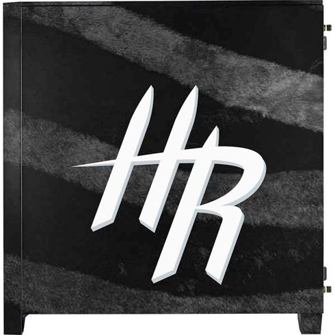 NBA Houston Rockets Black Animal Print Corsair 4000D Tempered Glass Mid-Tower ATX Case Skin