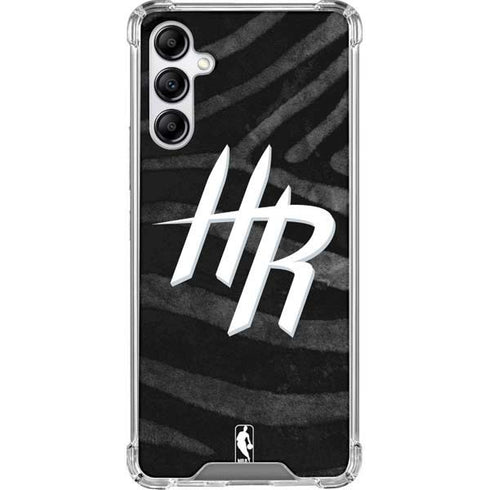 NBA Houston Rockets Black Animal Print Galaxy A14 5G Clear Case