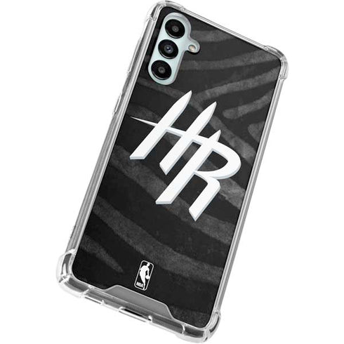 NBA Houston Rockets Black Animal Print Galaxy A14 5G Clear Case