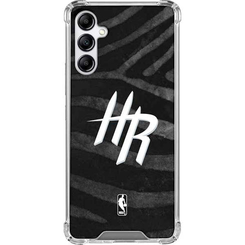 NBA Houston Rockets Black Animal Print Galaxy A15 5G Clear Case