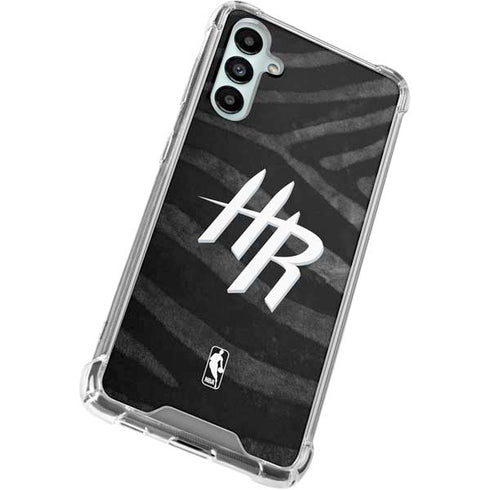 NBA Houston Rockets Black Animal Print Galaxy A15 5G Clear Case