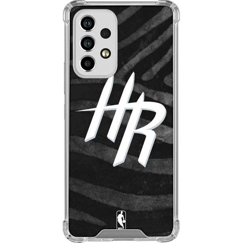 NBA Houston Rockets Black Animal Print Galaxy A33 5G Clear Case