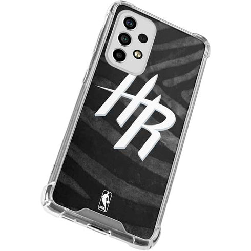 NBA Houston Rockets Black Animal Print Galaxy A33 5G Clear Case