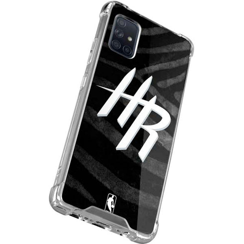 NBA Houston Rockets Black Animal Print Galaxy A51 5G Clear Case