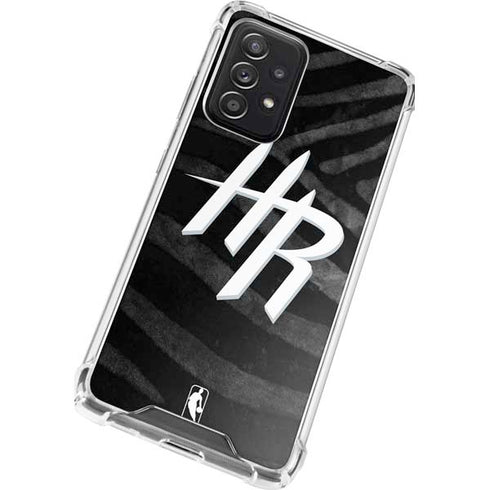 NBA Houston Rockets Black Animal Print Galaxy A52 5G Clear Case