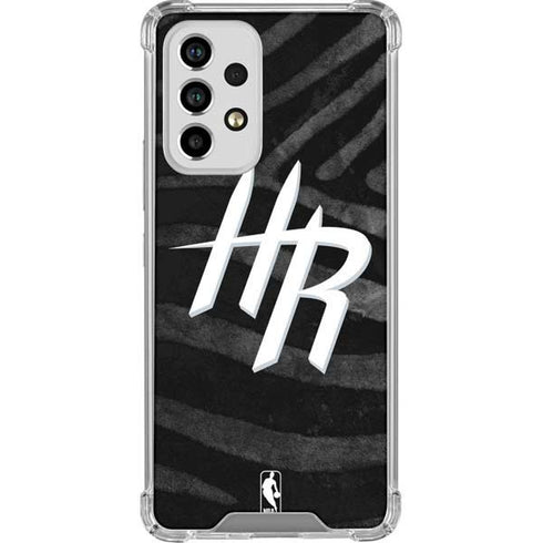 NBA Houston Rockets Black Animal Print Galaxy A53 5G Clear Case