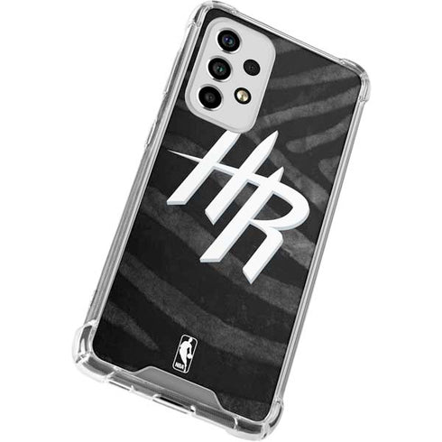 NBA Houston Rockets Black Animal Print Galaxy A53 5G Clear Case