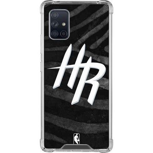 NBA Houston Rockets Black Animal Print Galaxy A71 5G Clear Case