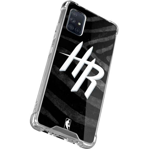 NBA Houston Rockets Black Animal Print Galaxy A71 5G Clear Case