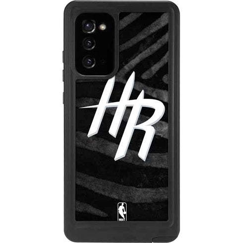 NBA Houston Rockets Black Animal Print Galaxy Note20 5G Waterproof Case