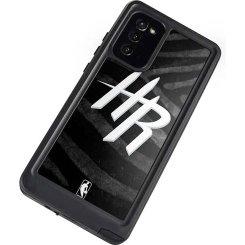 NBA Houston Rockets Black Animal Print Galaxy Note20 5G Waterproof Case