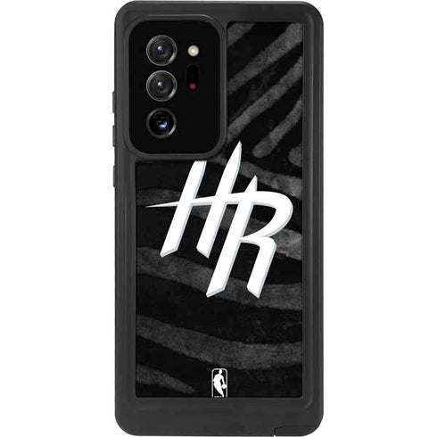 NBA Houston Rockets Black Animal Print Galaxy Note20 Ultra 5G Waterproof Case
