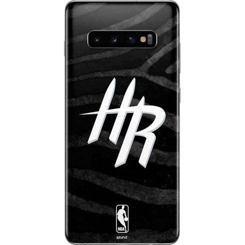 NBA Houston Rockets Black Animal Print Galaxy S10 Plus Skin