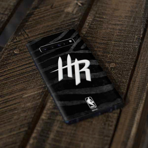 NBA Houston Rockets Black Animal Print Galaxy S10 Plus Skin